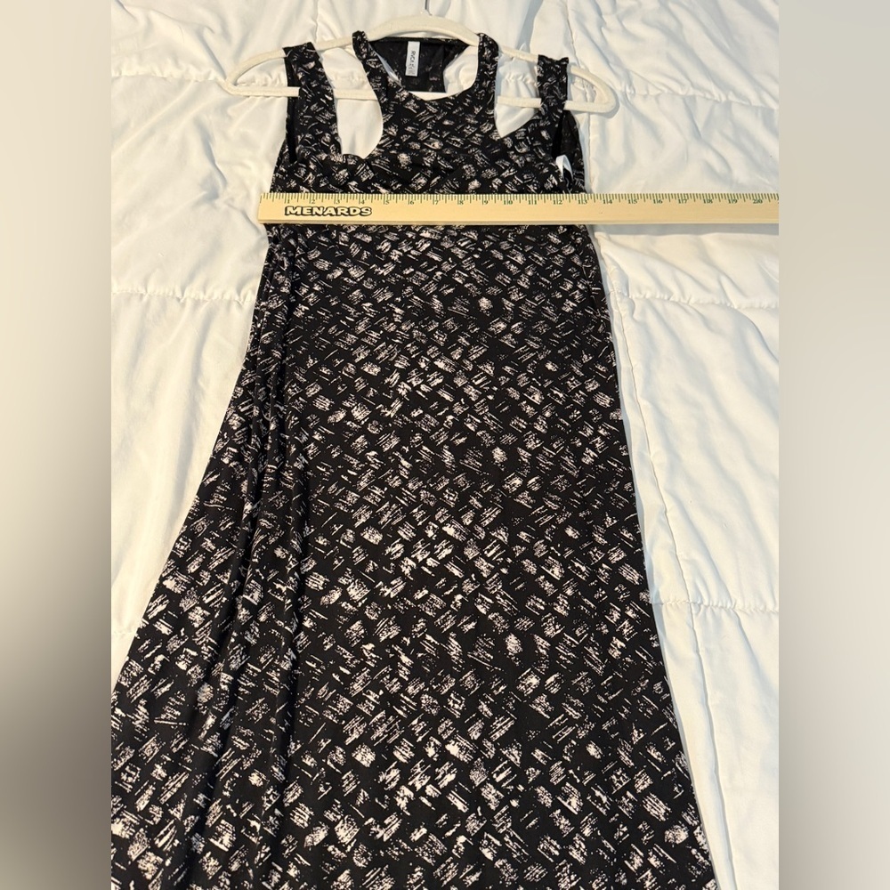 NWT RVCA Rite Moves Maxi Dress Size XS Juniors Black Print Built In Bra Viscose - Picture 15 of 16